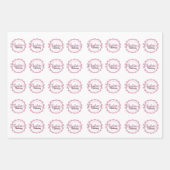 Pinkfarbenes Taufpapier mit Blume petal Geschenkpapier Set (Vorderseite 2)