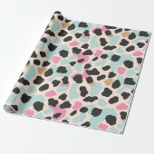 Pinkfarbige blaue Pastelfelder Geschenkpapier (Ungerollt)