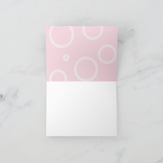 Pinkfarbige Retrolicious Note Card Karte (Innenseite)