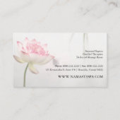 Pinkfarbige White Lotus Blume © Visitenkarte (Rückseite)