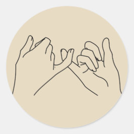 pinkfarbiges Versprechen Runder Aufkleber