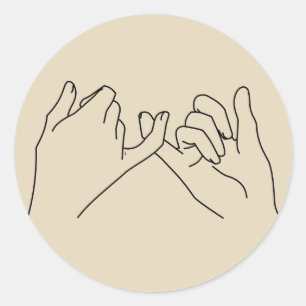 pinkfarbiges Versprechen Runder Aufkleber