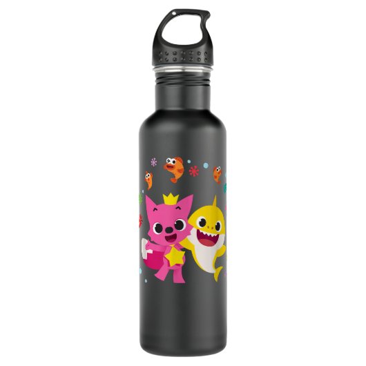 Pinkfong und Baby Shark Edelstahlflasche (Vorderseite)