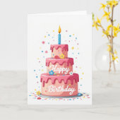 Pinkfrosting-Geburtstagskarte Karte (Gelbe Blume)