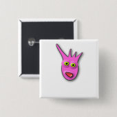 PinkGasper quadratische leere Schablone Button (Vorne & Hinten)