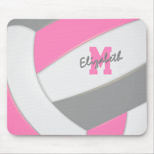 pinkgraue weiße Volleyballspieler Mousepad