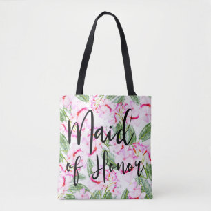 Pinkgrüne tropische botanische Oase Maid of Honor Tasche