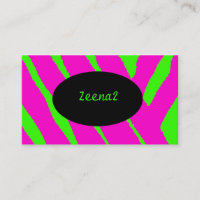 Pinkgrüne Zebra-Mode-NeonVisitenkarten