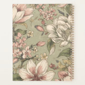 Pinkgrüner Blumen-Tagesplaner-Schülernotizbuch  Planer (Rückseite)