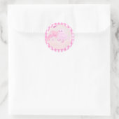 Pinki chik runder aufkleber (Tasche)