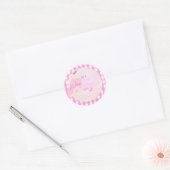 Pinki chik runder aufkleber (Umschlag)