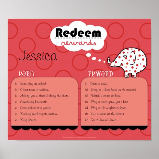 Pinkie Elephant Reward Poster (Vorne)