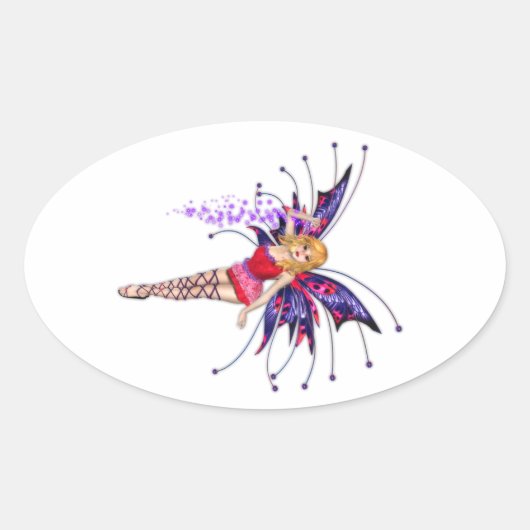 Pinkie-Fee Ovaler Aufkleber (Vorderseite)