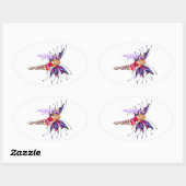 Pinkie-Fee Ovaler Aufkleber (Blatt)