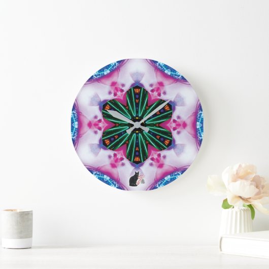 Pinkie Kaleidoscope Große Wanduhr (Zuhause)