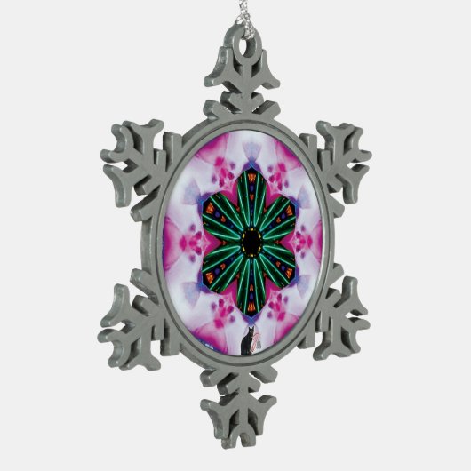 Pinkie Kaleidoskop Snowflake Ornament (Links)