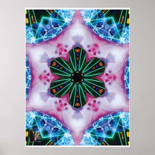 Pinkie Kinetic Collage Kaleidoscope Poster (Vorne)