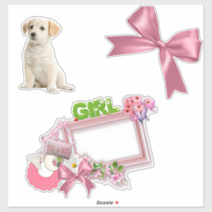 Pinkie-Rose New Baby Girl Aufkleber