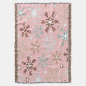 Pinkie Snowflake Decke (Vorderseite Vertikal)