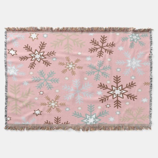 Pinkie Snowflake Decke (Vorderseite)