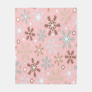 Pinkie Snowflake Fleecedecke