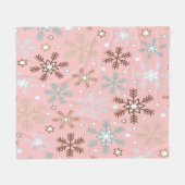 Pinkie Snowflake Fleecedecke (Vorderseite (Horizontal))