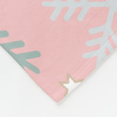Pinkie Snowflake Fleecedecke (Ecke)