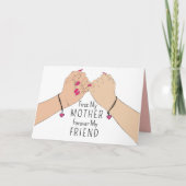 Pinkie-Versprechen für immer mein Muttertag meiner Feiertagskarte (Vorderseite)