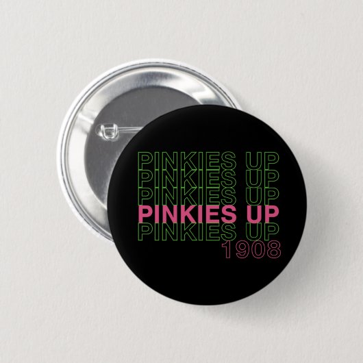Pinkies Up 1908 - Studentinnenverbindung-Geschenk Button (Vorne & Hinten)