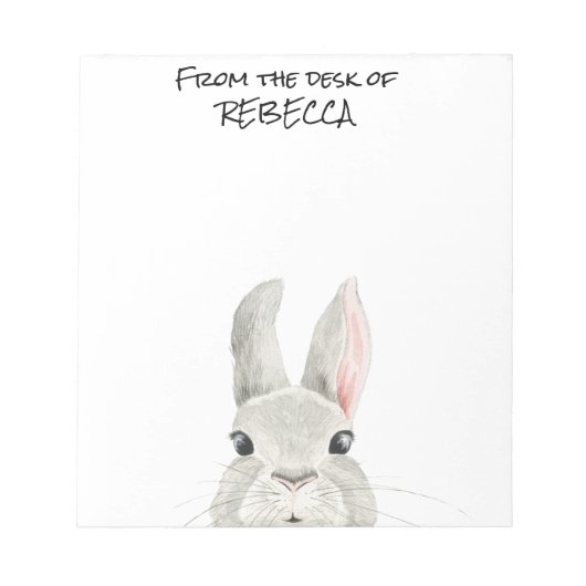 Pinking Bunny Rabbit vom Schreibtisch des Personal Notizblock (Vorderseite)