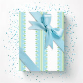 Pinking Stripe in Green and Aqua Geschenkpapier