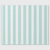 Pinking Stripe in Green and Aqua Geschenkpapier (Flach)
