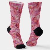 Pinkisch-Blütenmarmor Socken (Gewinkelt)