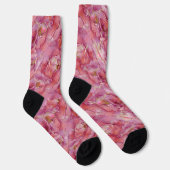 Pinkisch-Blütenmarmor Socken (Rechts)