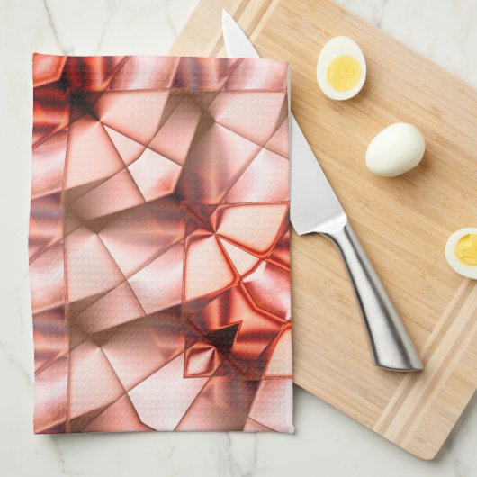 Pinkisch gigantische "Perlmuttbäume", digitale zei Geschirrtuch (Viertel Falte)