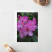 Pinkisch Lila Rododendron Mitteilungskarte (Vorderseite/Rückseite Beispiel)