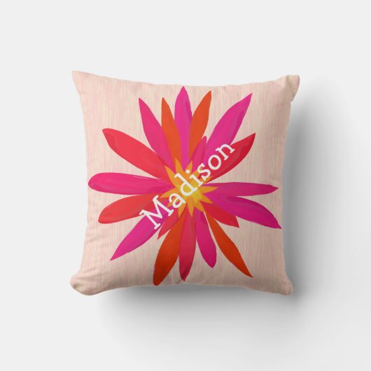 Pinkische Koralle Moderne Stilvolle Kissen (Vorderseite)