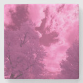 Pinkish Hues Infrarot Cloud Steinuntersetzer (Vorderseite)