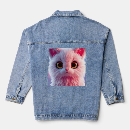 Pinkish-Kittycat Jeansjacke (Rückseite)