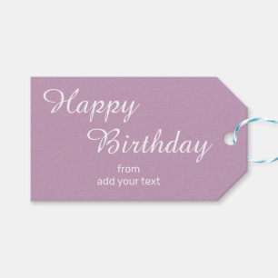 Pinkish Lilac GeburtstagsgeschenkTags Geschenkanhänger