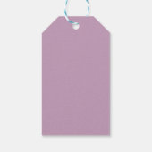 Pinkish Lilac GeburtstagsgeschenkTags Geschenkanhänger (Rückseite)