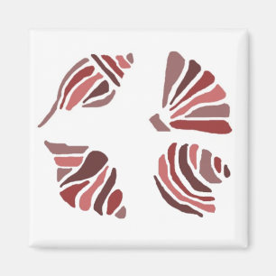 Pinkish Muschelreihenmagnet Magnet