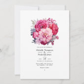 Pinkish Reds Hochzeit im Herbst Einladung (Vorderseite)