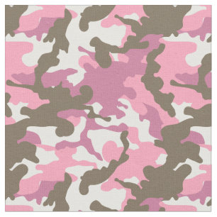 Pinkj, weiße und hellbraune Camouflage Stoff