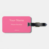 Pinkkleiner kuchen gepäckanhänger (Rückseite horizontal)