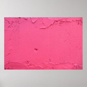 PINKKONKRETE WALL WÄHREND DES TAGES POSTER