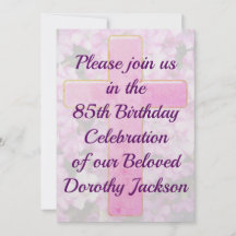 PINKKREUZ UND 85. GEBURTSTAGLICHE EINLADUNG