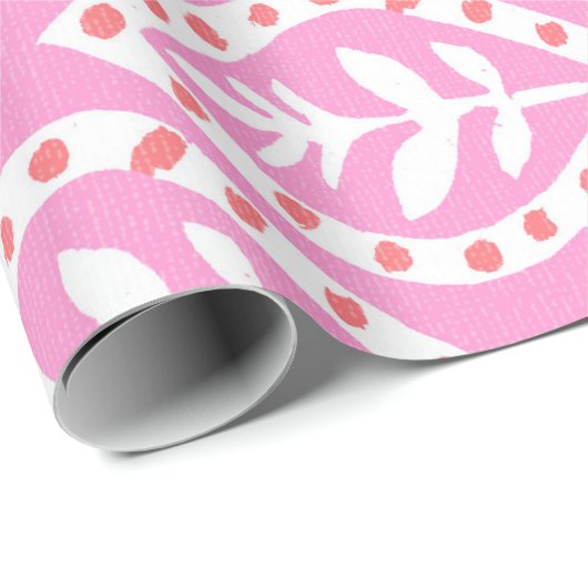 Pinkleder Geschenkpapier (Rolleneckpunkt)