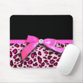 Pinkleoparddruckband-Bogengraphik Mousepad (Mit Mouse)