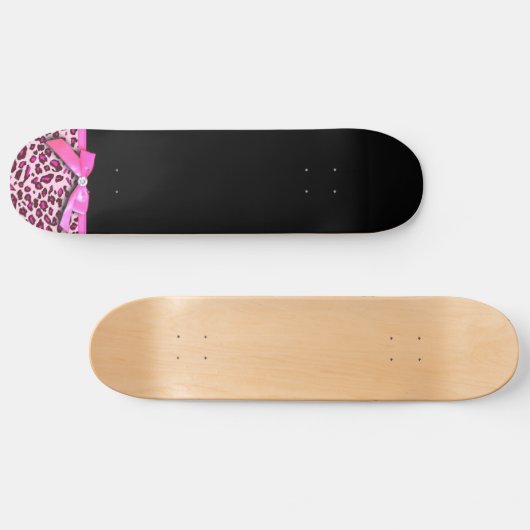 Pinkleoparddruckband-Bogengraphik Skateboard (Horizontal)